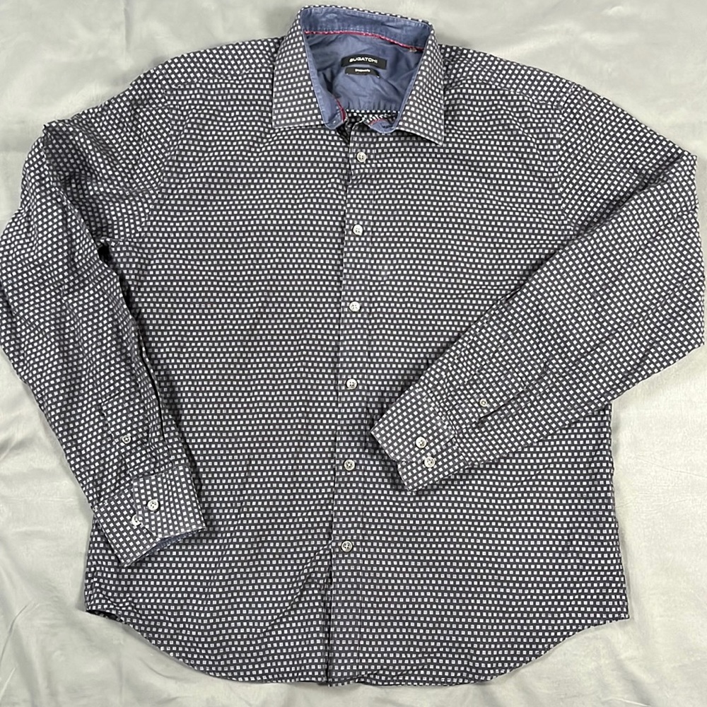 Bugatchi Shaped Fit Dress Shirt | Mens Large